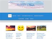 Tablet Screenshot of budgetandthebeach.com